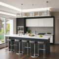 Kitchen set hitam putih minimalis Ciasem SUbang